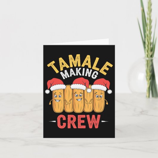 Carte Tamale Making Crew Christmas Cuisine Party Amuseme (Devant)