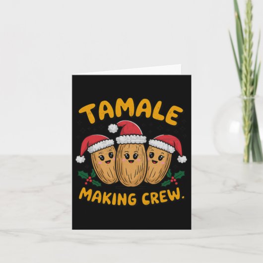Carte Tamale Making Crew Christmas Party Famille mexicai (Devant)