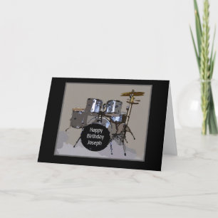 Carte Tambours de joyeux anniversaire de Joseph