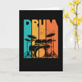 Carte Tambours | Drumming Lover Drummer Cadeau (Fleur jaune)