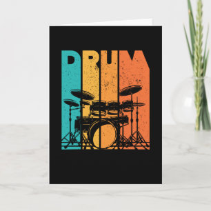 Carte Tambours Drumming Lover Drummer Cadeau