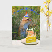 Carte Tamia mignonne dans l'anniversaire de casquette de (Fleur jaune)