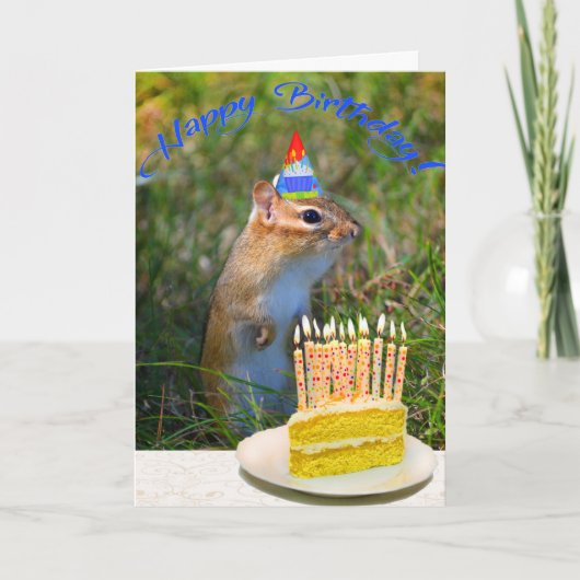 Carte Tamia mignonne dans l'anniversaire de casquette de (Devant)