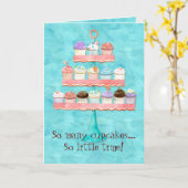 Carte Tant de gâteaux, si peu de temps ! Cupcake Art (Fleur jaune)