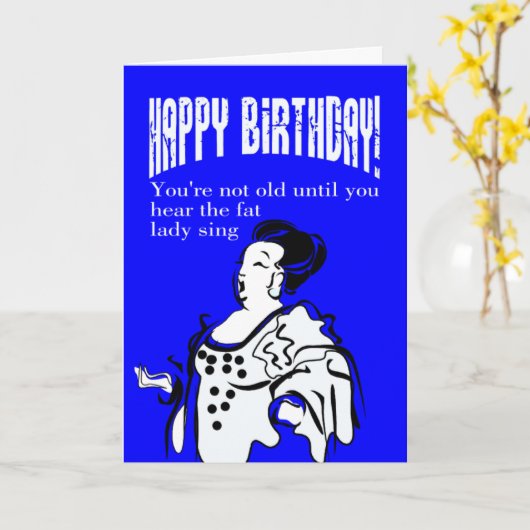 Carte Tant que la grosse dame n'a pas chanté, vous n'ête (Fleur jaune)