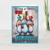 Carte Tant Que Le Vin, Vacances Beaux Noël Salutation (Devant)