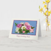 Carte Tante, Anniversaire, Floral, Rose (Fleur jaune)