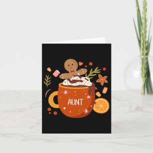 Carte Tante Cocoa Biscuit Pain d'épice Chocolat Chaud No