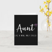 Carte Tante comme une maman mais en plus cool pour la fê (Fleur jaune)