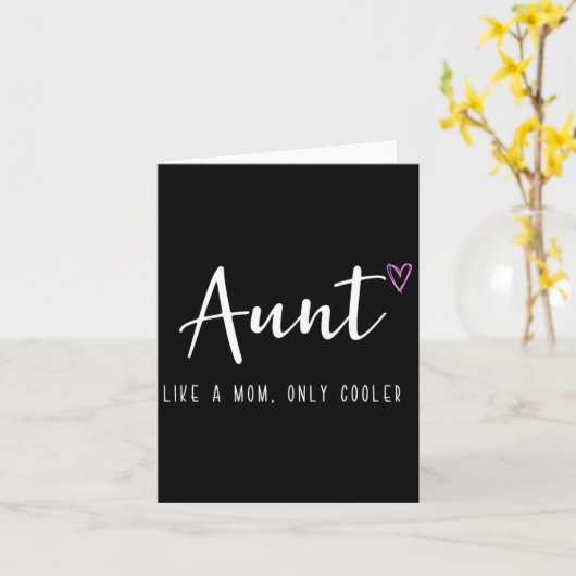 Carte Tante comme une mère seulement Glacière Fête des m (Fleur jaune)