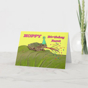 Carte Tante d'anniversaire Hoppy, Fête d'anniversaire de