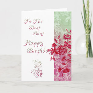 Carte Tante d'anniversaire vintage