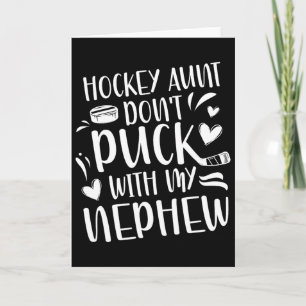 Carte Tante de hockey d'un joueur de hockey Tante de hoc