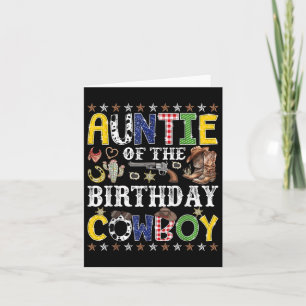 Carte Tante De L'Anniversaire Cowboy Western Rodeo Tante