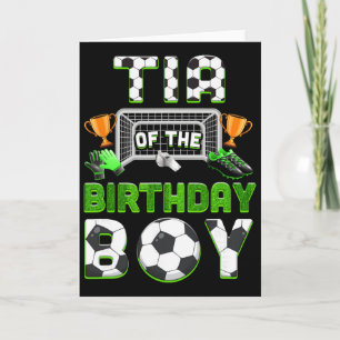 Carte Tante du garçon d'anniversaire Ensemble de foot fa