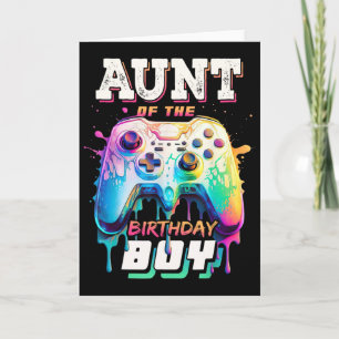 Carte Tante du garçon d'anniversaire jeu vidéo de corres