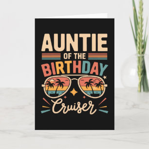 Carte Tante du voyage amusant du croiseur d'anniversaire