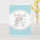 Carte Tante éléphante bénie et Cadeau de libellule (Fleur jaune)