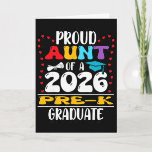 Carte Tante fière de la promotion 2026 de fin de materne