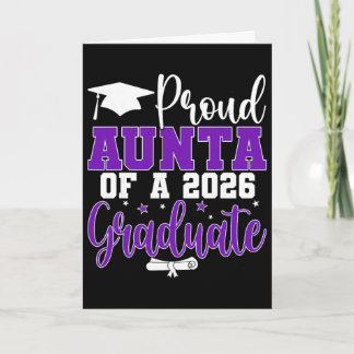 Carte Tante fière d'un diplômé de la promotion 2026 Seni