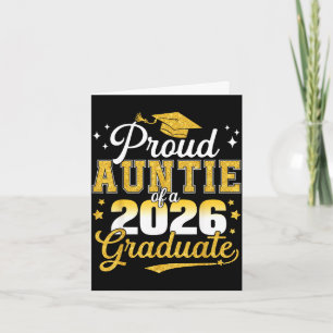 Carte Tante fière d'une promotion de 2026 finissante sen