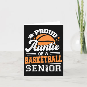 Carte Tante fière d'une promotion de basket-ball senior