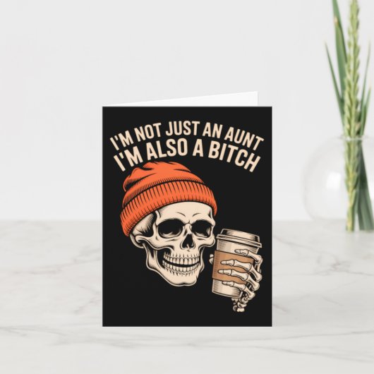 Carte Tante Funny Skeleton Tatie (Devant)