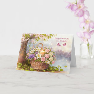 Carte Tante Joyeux anniversaire Maman Jolies Fleurs