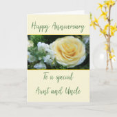 Carte Tante mariage et oncle Rose jaune (Fleur jaune)