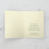 Carte Tante oncle Mariage Anniversaire Rose Jaune (Intérieur)