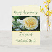 Carte Tante oncle Mariage Anniversaire Rose Jaune (Fleur jaune)