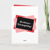 Carte Tante photo nom rouge noir anniversaire (Dos)