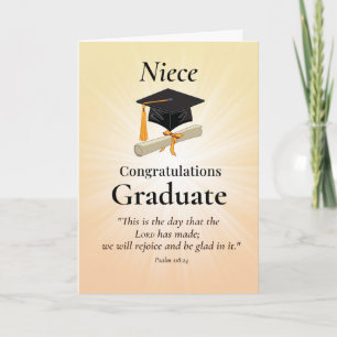Carte Tante religieuse félicite sa nièce pour son diplôm