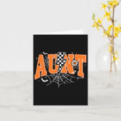 Carte Tante Rétro Éclair Halloween Toile d'Araignée Auto (Fleur jaune)