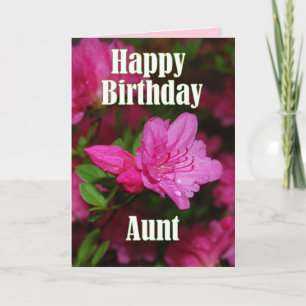 Carte Tante Rose Azalea Joyeux Anniversaire