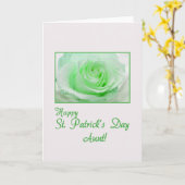 Carte Tante rose irlandaise St. Patrick (Fleur jaune)
