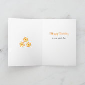 Carte Tante texte d'anniversaire fleurs orange (Intérieur)