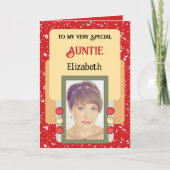 Carte Tante très spéciale ajouter le nom de la photo en (Devant)