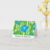 Carte Tanzanie Drapeau couleurs Swahili Joyeux anniversa (Fleur jaune)