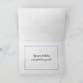 Carte Tapis doré ovale pour l'anniversaire (Intérieur)