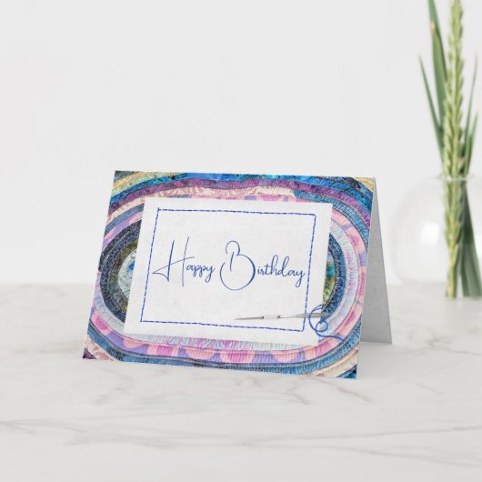 Carte Tapis doré ovale pour l'anniversaire (Devant)