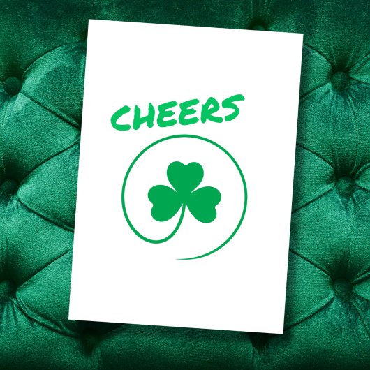 Carte Tapis élégant polyvalent Cheers Shamrock Trèfle