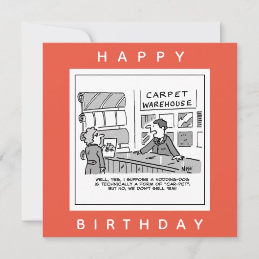 Carte Tapis Showroom ne vend pas de Chiens de Nodding Ca (Devant)