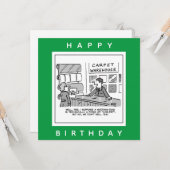 Carte Tapis Showroom ne vend pas de Chiens de Nodding Ca (Devant/Arrière en situation)