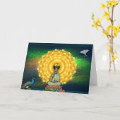 Carte Tapisserie de mur de Kuan Yin (Fleur jaune)