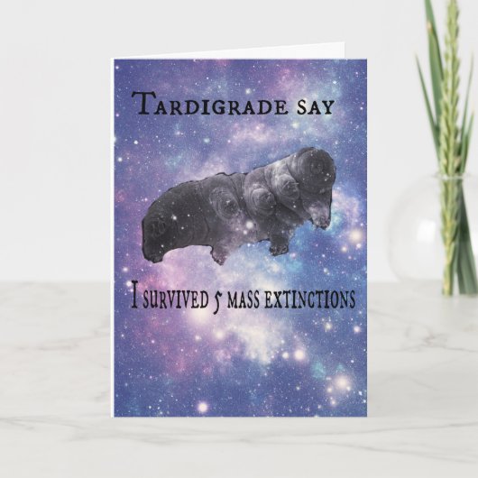 Carte Tardigrade dites le joyeux anniversaire (Devant)