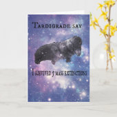 Carte Tardigrade dites le joyeux anniversaire (Fleur jaune)