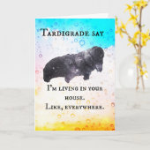 Carte Tardigrade Say - Je vis dans ta maison (Fleur jaune)