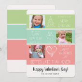 Carte tardive de Valentine de Noël/photo drôle (Devant / Derrière)