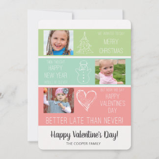 Carte tardive de Valentine de Noël/photo drôle